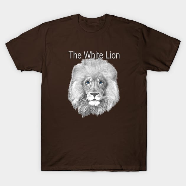 White-lion animal T-Shirt by Just Kidding by Nadine May